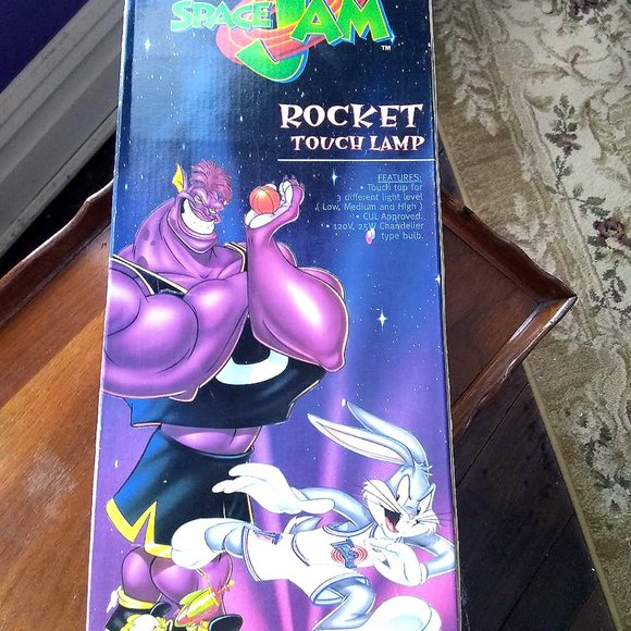 Rare Space Jam Rocket Touch Lamp 1996 Warner Brothers - Picture 8 of 9
